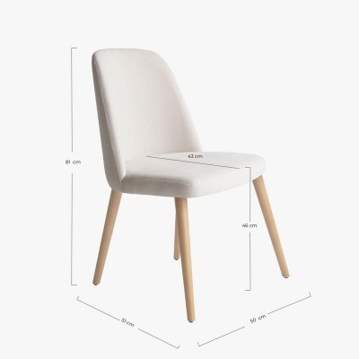 Tibet Chair with Natural Bimbo fabric  - 30