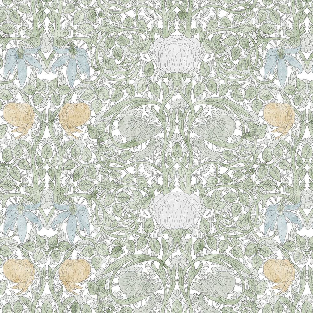 Mucha green wallpaper  - 38