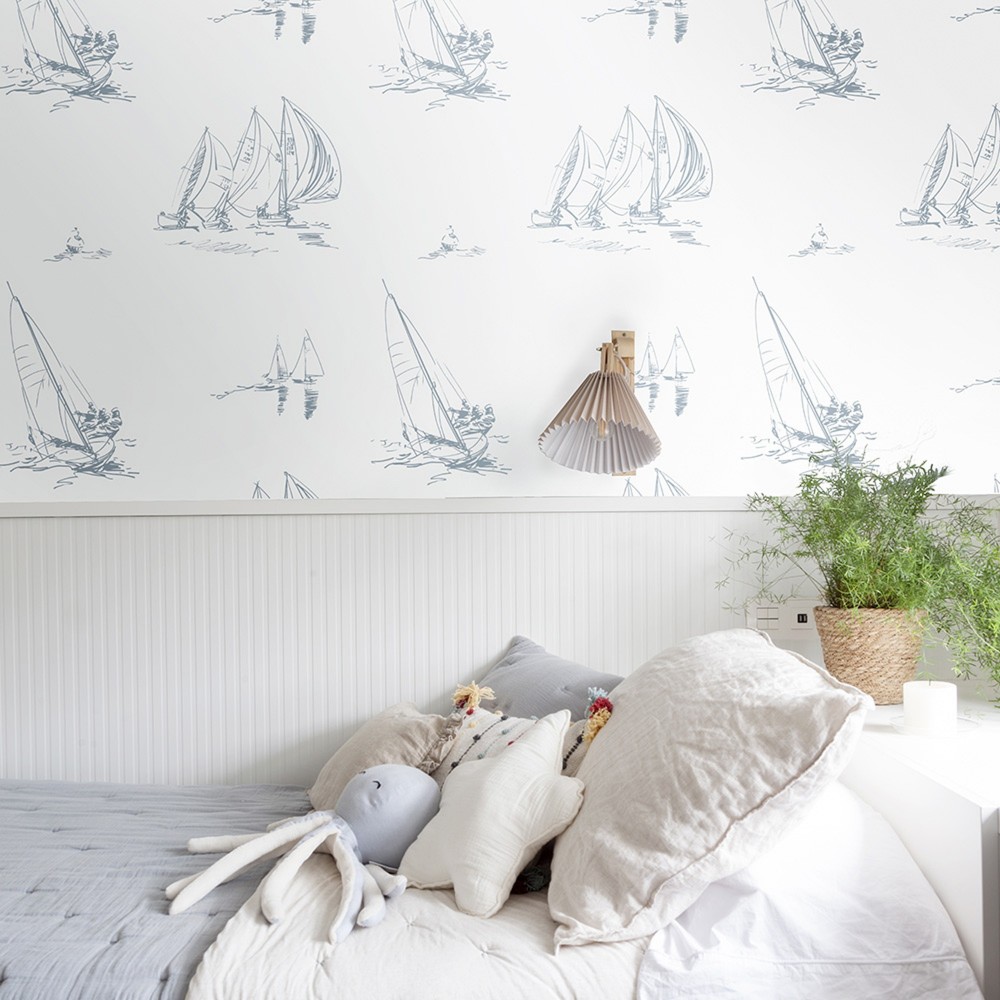 Papel pintado Bedua azul  - 10