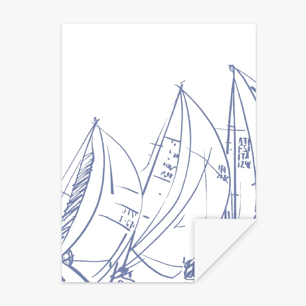Muestra Papel pintado Bedua azul  - 1