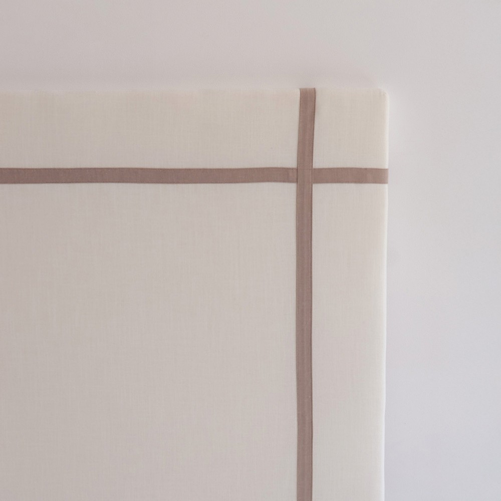 Carlota NZ off-white headboard with linen ribbon  - 30