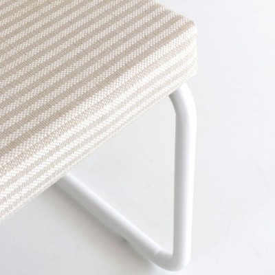 Teolo armchair with Ryan fabric and white metal frame  - 32