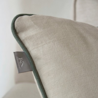 Kentia beige cushion cover with piping  - 21