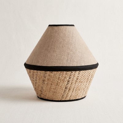 Pantalla Calabaza 25*24 cm saco crema y saco rafia  - 3