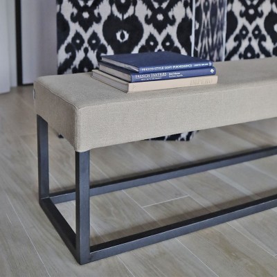Pravia Bench with Freeport Lino fabric  - 101