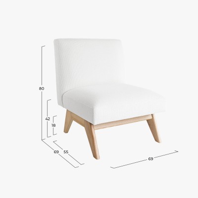 Brasilia Armchair wiht Palma fabric  - 183