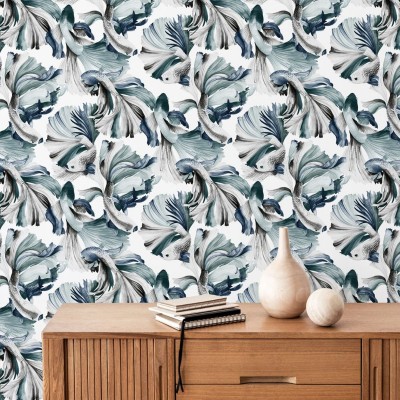 Fischer blue wallpaper  - 48