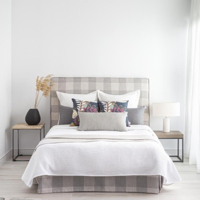 Calais headboard with Lands fabric  - 72