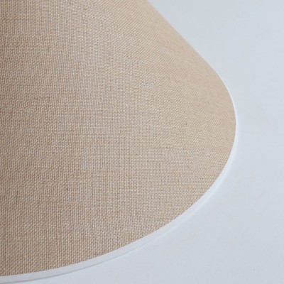 Oriental Lampshade in Linen Sack with Porcelain-Colored Trim  - 24