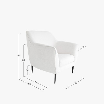 Baviera armchair with Lollipop fabric  - 5