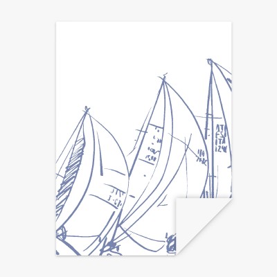 Muestra Papel pintado Bedua azul  - 1