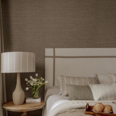 Carlota NZ off-white headboard with linen ribbon  - 26
