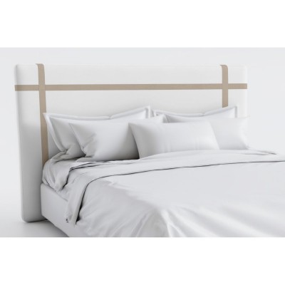 Carlota NZ off-white headboard with linen ribbon  - 28