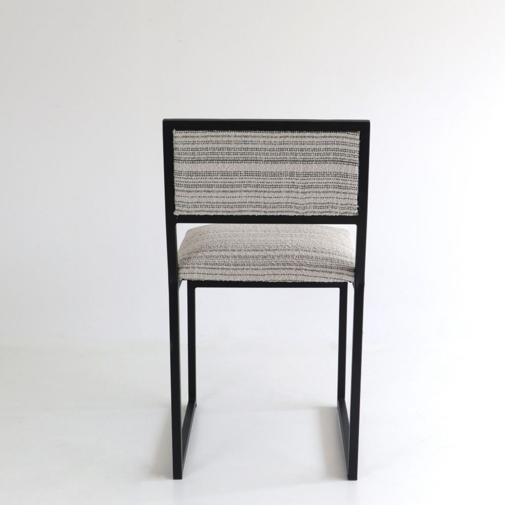 Treviso chair with Grifona fabric and black metal frame  - 22