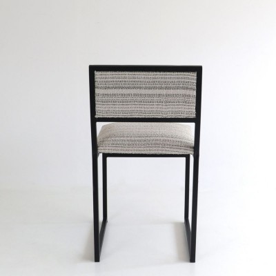 Silla Treviso con tela Grifona y estructura de metal negra  - 22