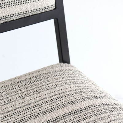 Silla Treviso con tela Grifona y estructura de metal negra  - 23