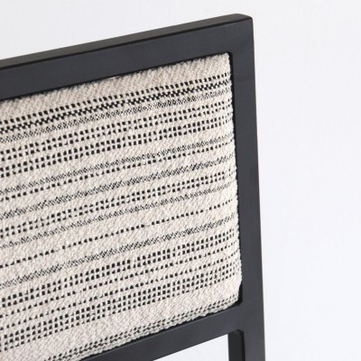 Silla Treviso con tela Grifona y estructura de metal negra  - 24