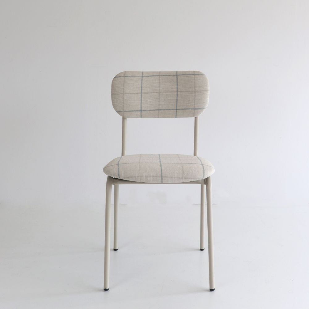 Trafa chair with Daniela fabric and ivory metal frame  - 24
