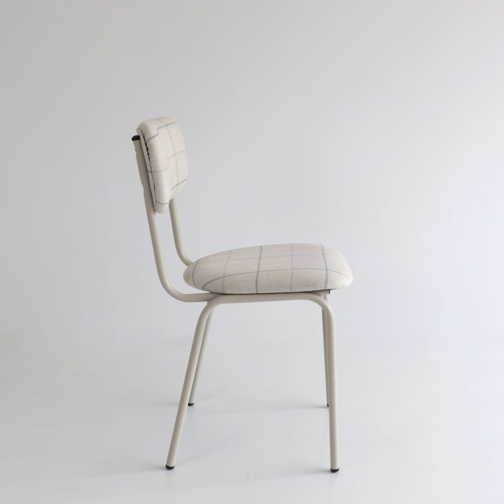 Trafa chair with Daniela fabric and ivory metal frame  - 25