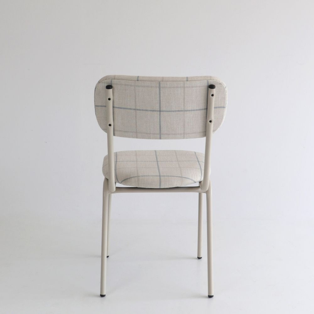 Trafa chair with Daniela fabric and ivory metal frame  - 26