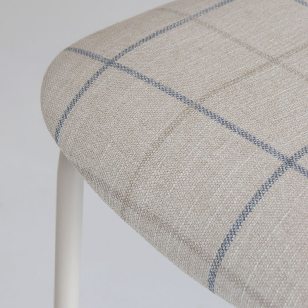 Trafa chair with Daniela fabric and ivory metal frame  - 29