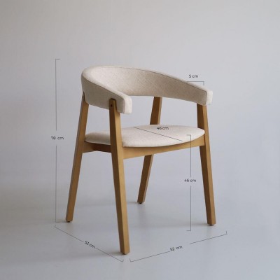 Silla Teo con tela Pulsar  - 112
