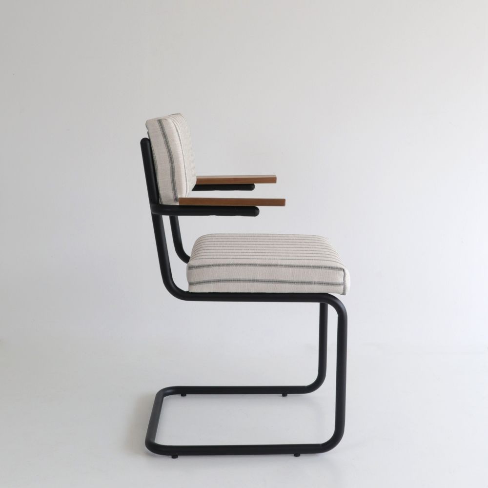 Teolo chair with Raya NZ arms and graphite metal frame  - 25