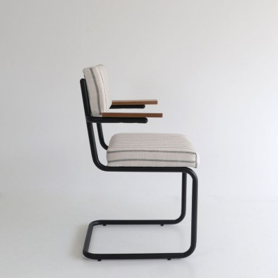 Teolo chair with Raya NZ arms and graphite metal frame  - 25