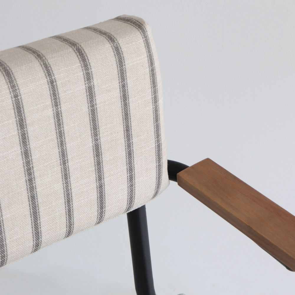 Teolo chair with Raya NZ arms and graphite metal frame  - 27