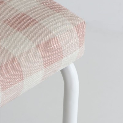 Silla Teolo brazos con tela Volterra y estructura de metal blanca  - 21