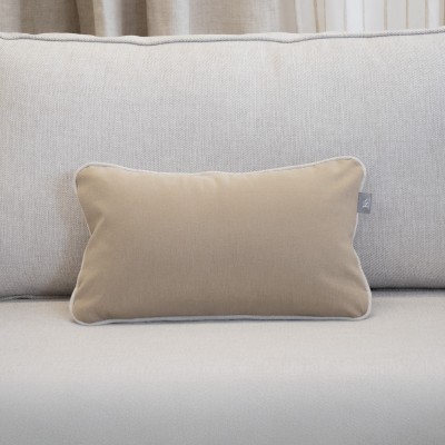 Funda cojín Pazo beige con vivo  - 24