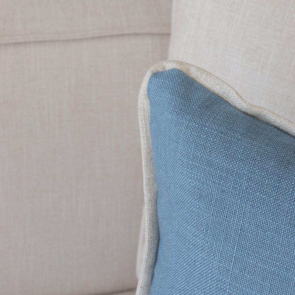 Wind Cushion Cover with Linen Piping  - 34