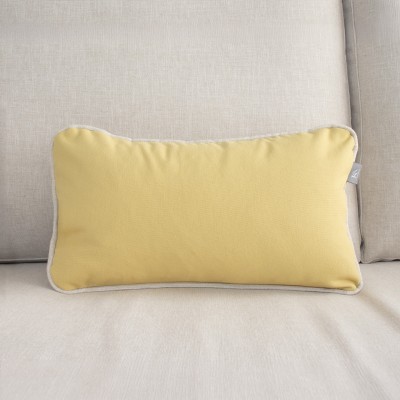Funda cojín Cayetana mostaza con vivo beige  - 17