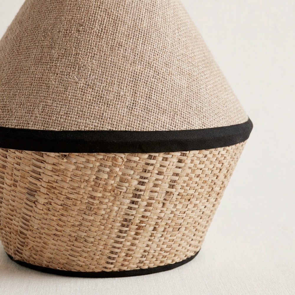Pumpkin Lampshade 25*24 cm Cream Sack and Raffia Sack  - 4
