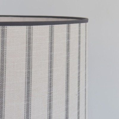 Cylindrical lampshade Stripe Eneceta with black piping  - 11
