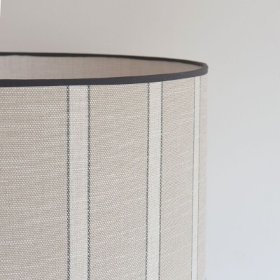 Cylindrical Lampshade Gilda with Black Piping  - 11