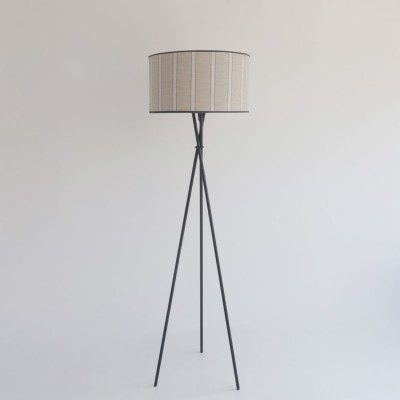 Cylindrical Lampshade Gilda with Black Piping  - 12
