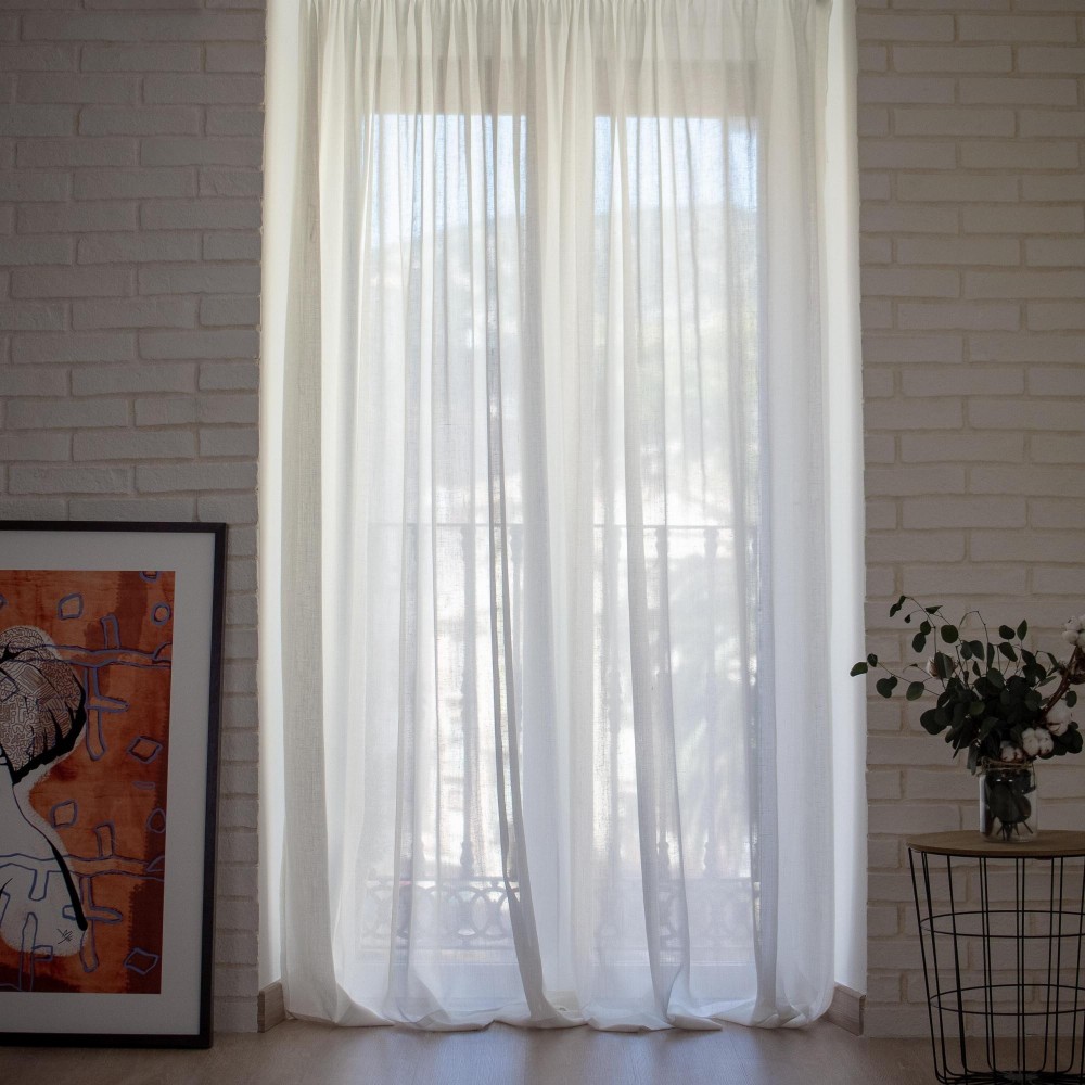 Visillo Lino Alpes ollaos 138*270 cm  - 4
