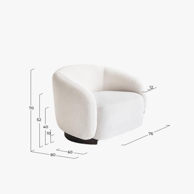 Berlín Armchair with Victoria fabric  - 78