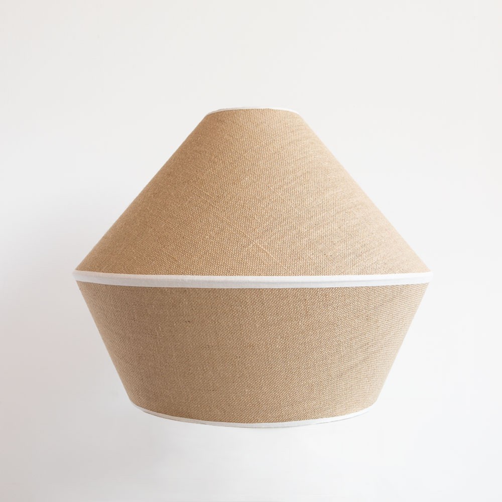 Pumpkin Lampshade Sack Linen and Black Trim  - 266