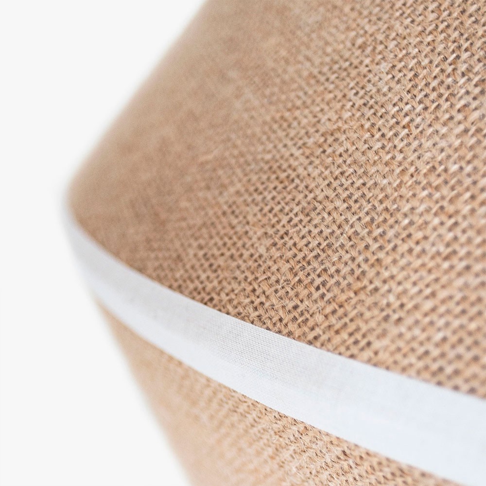 Pumpkin Lampshade Sack Linen and Black Trim  - 267