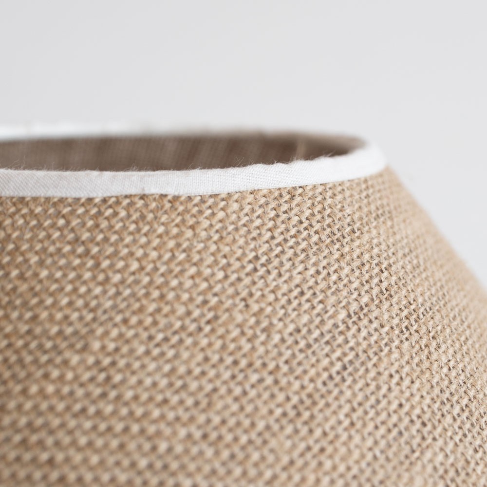 Pumpkin Lampshade Sack Linen and Black Trim  - 268