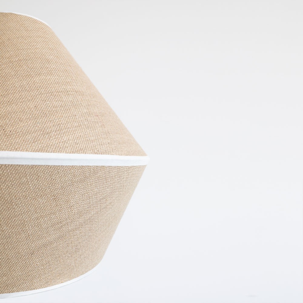 Pumpkin Lampshade Sack Linen and Black Trim  - 269