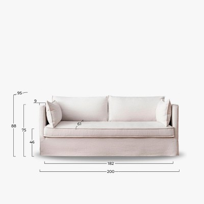 Split sofa with Maya 52 fabric  - 94