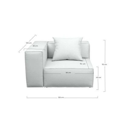 Sofá Modular Seúl con tela Maya 52  - 245