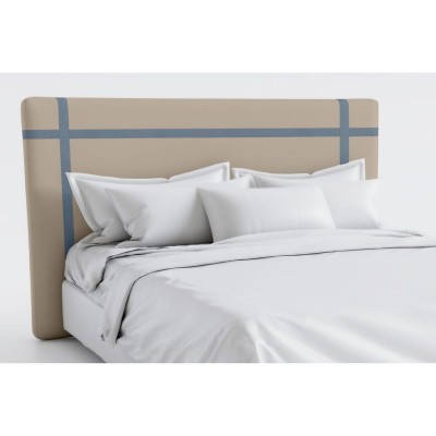 Carlota NZ linen headboard with blue ribbon  - 30
