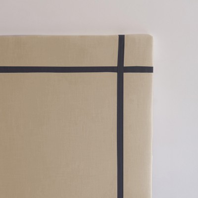 Carlota NZ linen headboard with blue ribbon  - 32