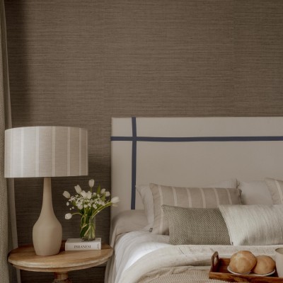 Carlota NZ off-white headboard with blue ribbon  - 26