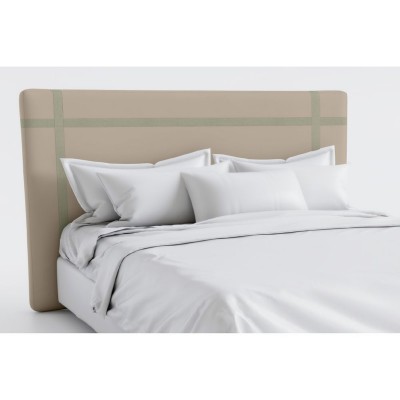 Carlota NZ linen headboard with green ribbon  - 28