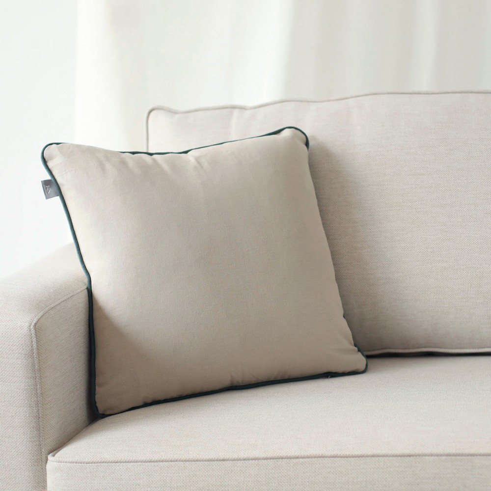 Kentia beige cushion cover with piping  - 19